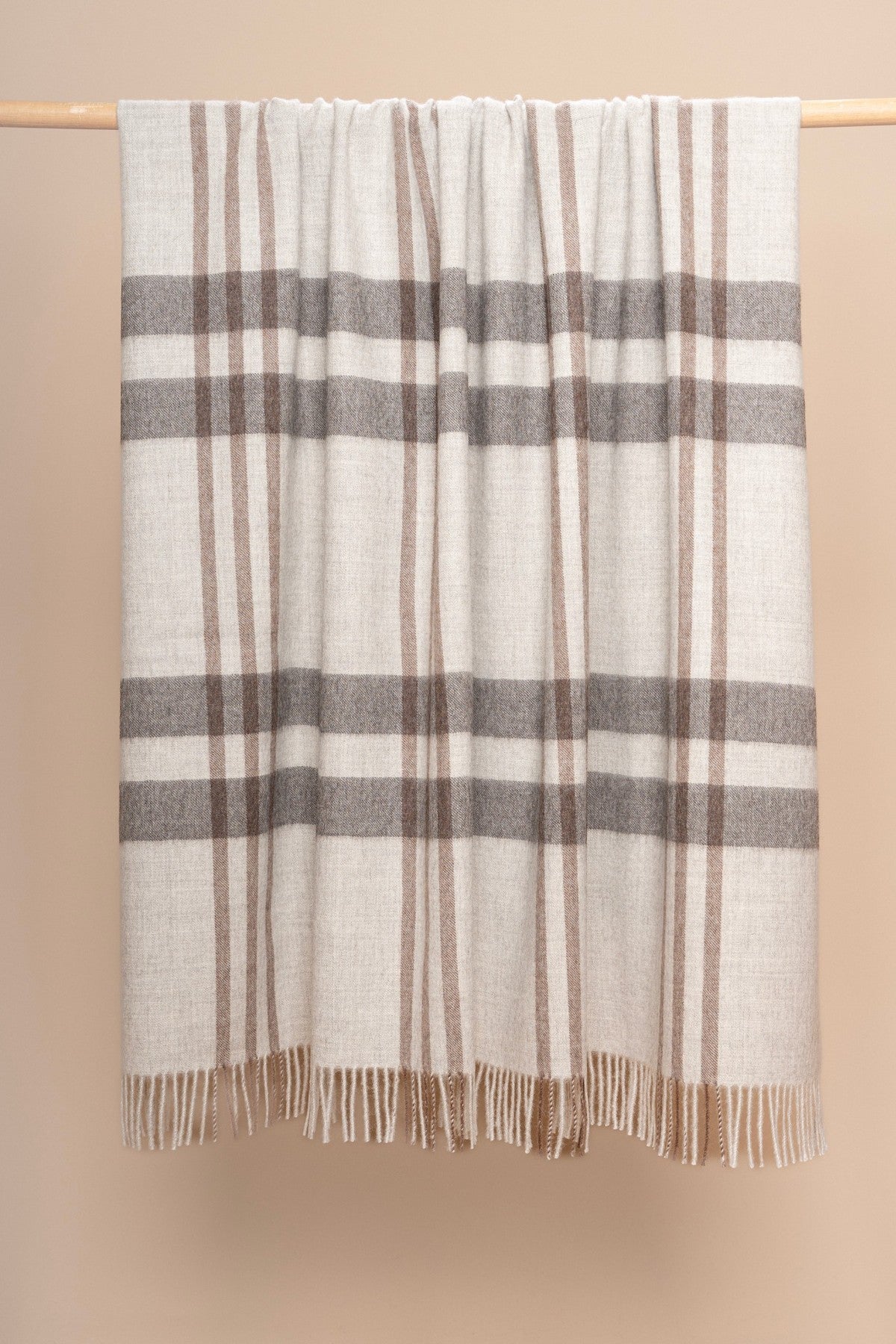 Plaid Throw 100% Baby Alpaca