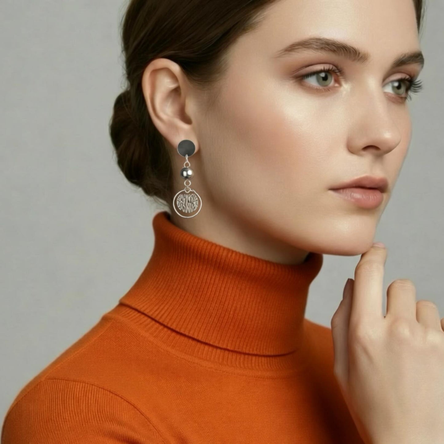 Peruvian silver dangle earrings